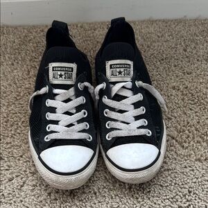 Converse Chuck Taylor Black Knit Canvas Sneakers Kids 2